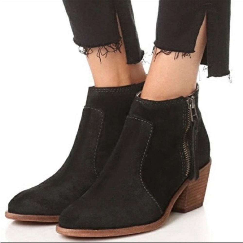 Madewell Janice Bootie, Black Suede, Size 7.5